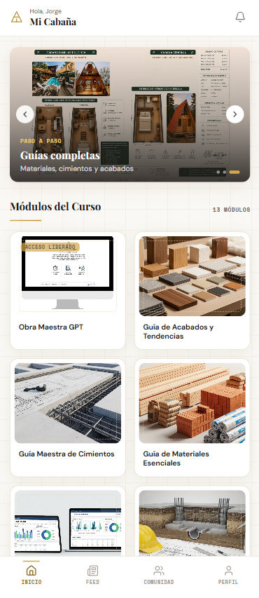 App Mi Cabaña - Acceso exclusivo a proyectos de cabañas