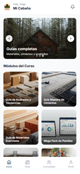 App Mi Cabaña - Acceso exclusivo a proyectos de cabañas