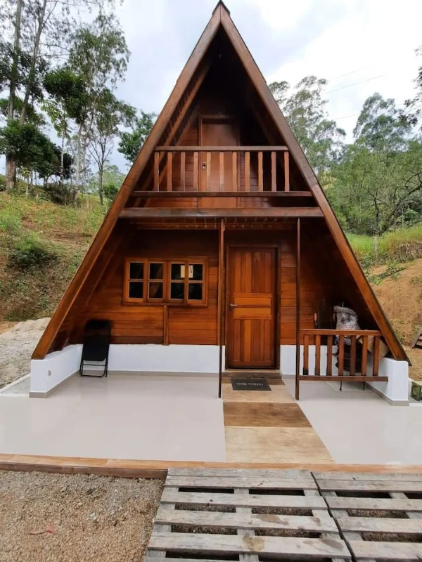 Cabaña A-frame construida